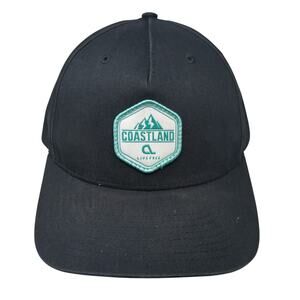 Coast Land Live Free Snapback Hat Black One Size Adjustable Embroidered 6 Panel